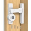 YogePote Keyless 90/180 Degree Sliding Barn Door Lock Latch, White-1PC