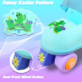 SMOOJOY Kids Roller Skates Girls and Boys Ages 2-6, Toddler Rollerskates Adjustable Quad Skate Shoes for Beginners