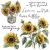 LZBRDY 2025 Sunflower Flowers Wish Words Stamps and Dies Set