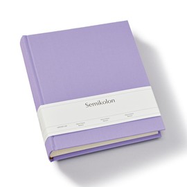 Semikolon 369956 Photo Album Classic Medium - 21.6 x 25.5 cm - 80 Pages Cream for 160 Photos - Lilac Silk Purple