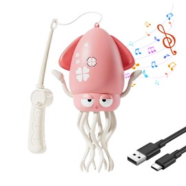 Magic Dancing Octopus Toy, Crazy 8-Leg Auto-Dance Octopus Toy, Funny Squid for Boy Girl Birthday Gifts (Pink)