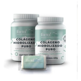 Kit 2 Colágeno Hidrolizado Puro + Jabón De Bicarbonato Sabor Suero De Leche