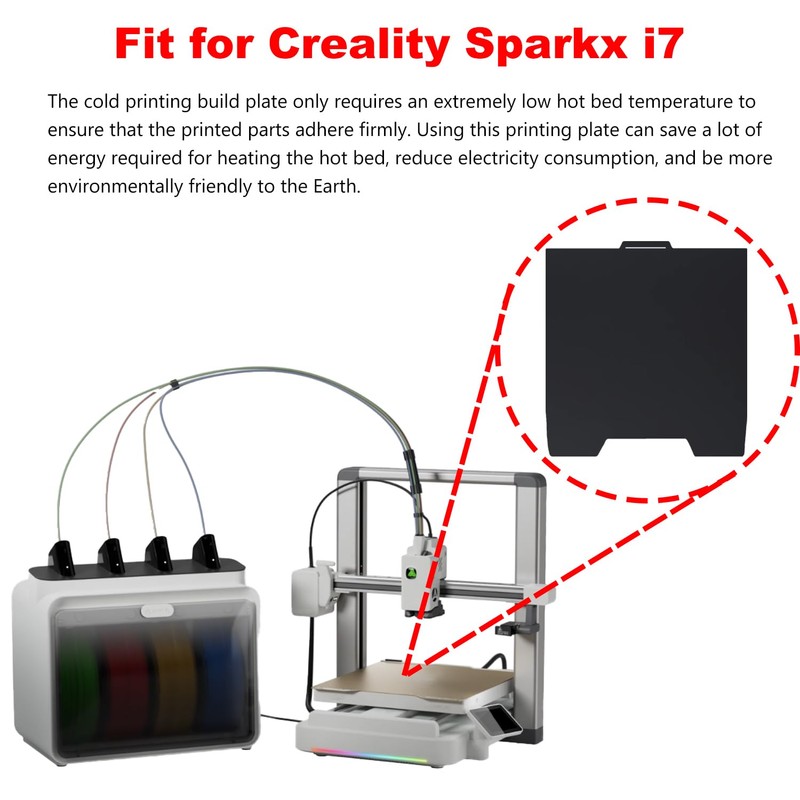 SPARKX i7 Cold Printing Build Plate Upgraded No-Heating No Glue