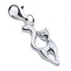 Goldene Hufeisen Cat Charm 925 Silver with Zirconia, Cubic Zirconia