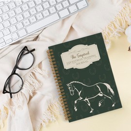 QLMX Equestrian Training Spiral Notebook, Horse Journal, Horse Notebook, Equestrian Gifts for Women Grils, Horse Trainer Office Supplies Gifts for Horse Lovers Women Men, 5.5X8.3 Inch