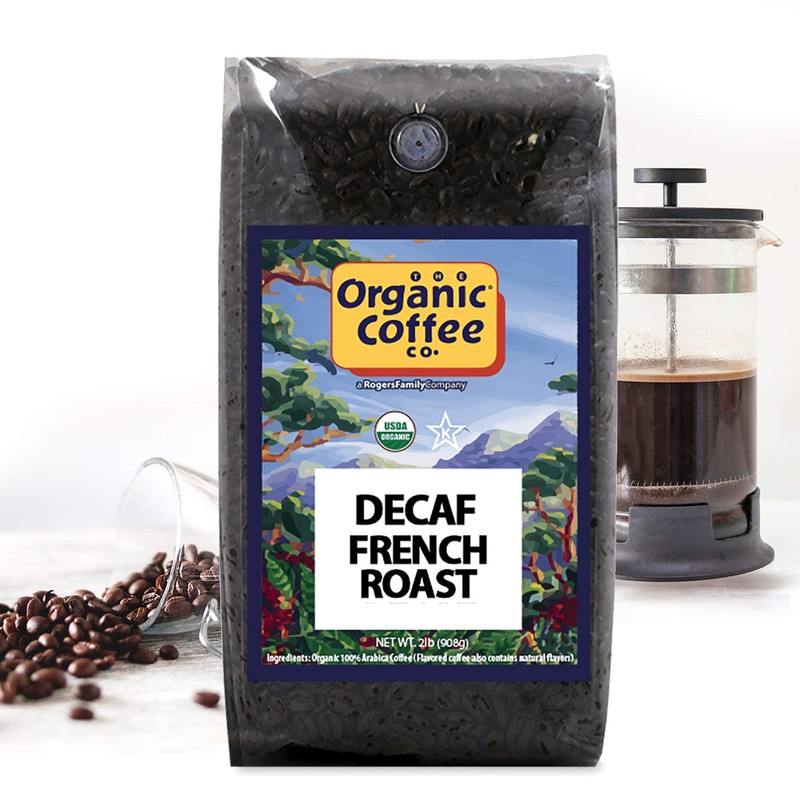 The Organic Coffee Co. DECAF French Roast Whole Bean Coffee