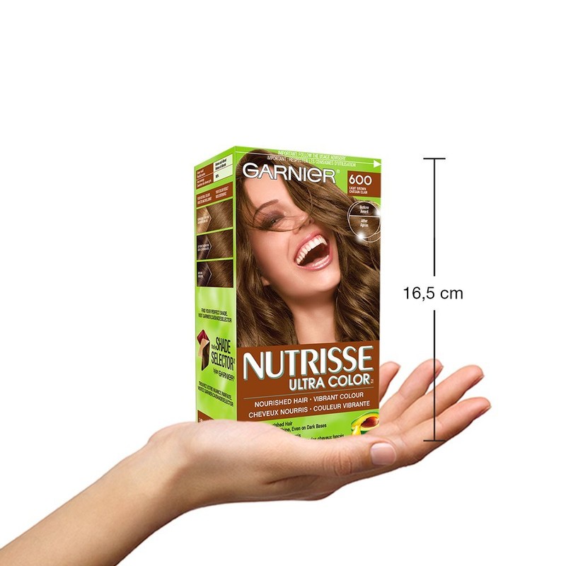 Garnier Nutrisse Ultra Color, Permanent Hair Dye, 60 Light Brown,