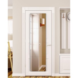 Unbreakable Full Length Wall Mirror Tiles,Shatterproof Mirror for Kids Extra Thick 1/8" 4 Pack 12"x12", Long Mirrors for Bedroom Door,Workout for Home Gym Body,Closet Mirror Wall,Home Gym Mirror