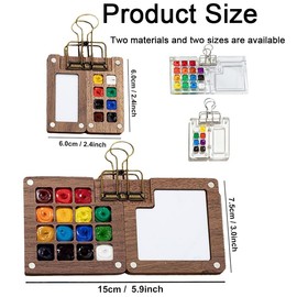 Solysta Mini Pocket Artist Watercolor Travel Set - Paint Palette Kit With 15 Grid Acrylic