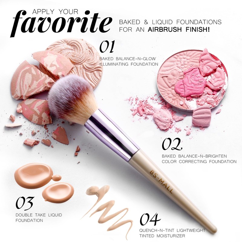 BS-MALL Makeup Brush Set 18 Pcs Premium Synthetic Foundation Powder