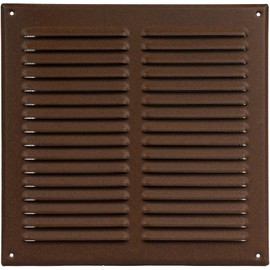HVAC OV 10" x 10" Inch Brown Stainless Steel Square Vent Cover - HVAC Louvered Air Return Grille - Built-in Protection Screen - Fresh Air Exchange in Your Household