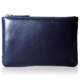 BLUE SINCERE (Blue Sincere) Genuine Leather Pouch, Small Item Organizer, Mini, Slim, Compact, Men's and Women's Makeup Pouch, Makeup, Cosmetics, Gadget Case, Travel Pouch/Backpack/Spee SP PB3, dark
