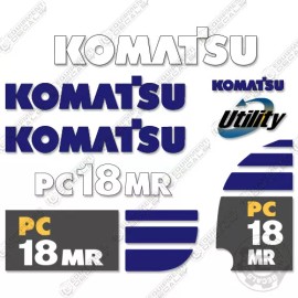 Aftermarket Fits Komatsu PC 18 MR 2 Decal Kit Mini Excavator Sticker Decals PC18MR-2