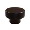 CHANCS Aluminum Alloy Handwheel Knurled Adjustment Black Handle 50mm(2") OD