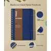 Lined Spiral Journal Notebook, A5 Hardcover Spiral Journals for Women