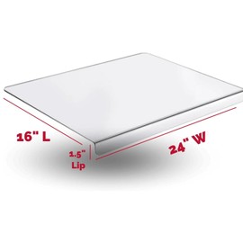 T.H.G. 18"x 24" ACRYLIC CUTTING BOARD WITH COUNTER LIP BY JUMBL,Clear