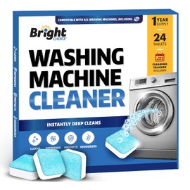 Washing Machine Cleaner Tablets - 24 Pack Deep Cleaning Tablets For Front Loader & Top Load Washers Inc. HE, Mold Remover, Descaler For Drum & Laundry Tub, Septic Safe - 12 Month Supply