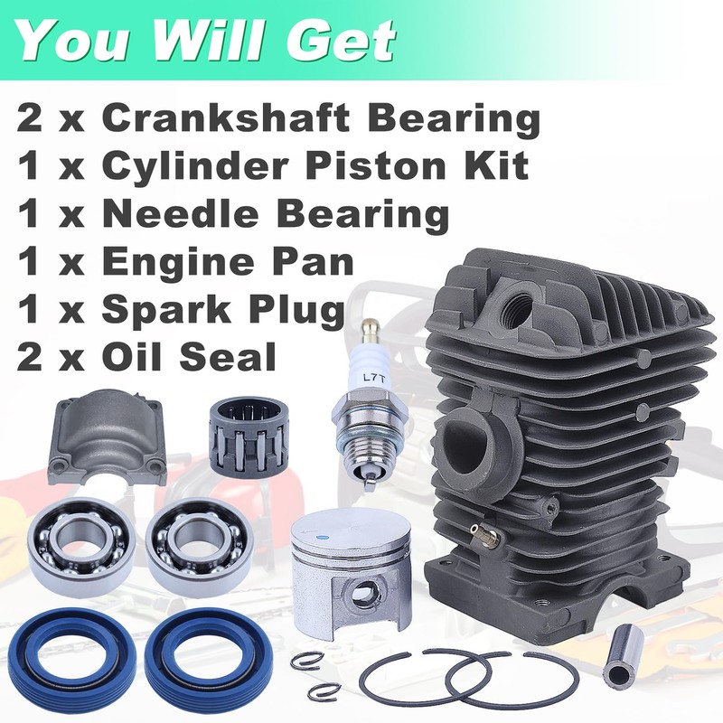 Adefol 40mm Cylinder Piston Kit For Stihl MS210 021 MS