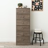 Prepac Astrid Simplistic 6-Drawer Tall Dresser for Bedroom, Functional Chest