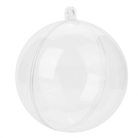 20 bolas de adorno transparentes rellenables, bolas de plástico para bricolaje, adornos ransparentes, bolas transparentes, adornos de esfera rellenables de plástico para árbol de Navidad/de(5mm)