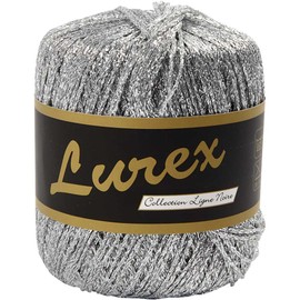Creativ 100263 Glitter Yarn, L: 160 m, silver, 25g, Metal