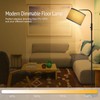 Dimmable Floor Lamp,Modern Standing Lamp with LED Bulb(1000LM,2700K),Gray Adjustable Lamp