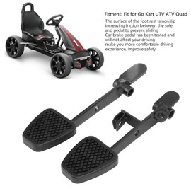 Akozon 2pcs Brake Throttle Pedals Go-Karts Parts Accelerator Pedal Nonslip Foot Rest for Go Kart, UTV, ATV Quad