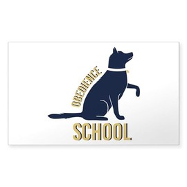 CafePress Obedience School Sticker Rectangle Bumper Sticker Car Decal