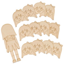 Emotion Faces Cutouts Girl, Pack of 3 Sets of 13 Emotion Cards for Kids Social Emotional Learning Activities, Speech Therapy Materials, Life Skills Classroom Must Haves Feelings Chart, by Woodpeckers