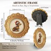 Christmas Dog Dachshund Santa Small Hat Round Picture Frame Home