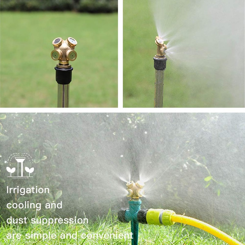 Feelers Brass Misting Spray Nozzle, 1/2" BSPF 4-Holes Small Atomizing