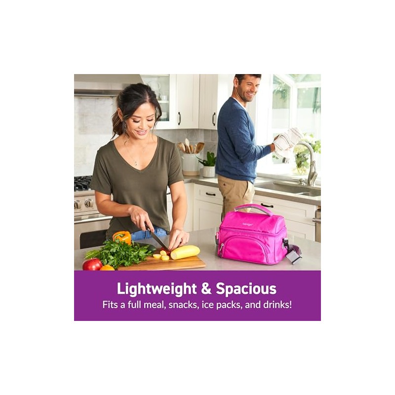 Bentgo Lunch Bag (Purple) - Insulated Lunch Tote for Work