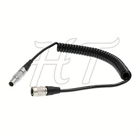 Hirose 4 Pin 0B 2 Pin Coiled Power Cable for Sony F5 F55 Phantom High-Speed VEO Flex4K Camera to Zacuto Gratical Eye Viewfinder Monitor Teradek