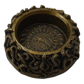 Ebros Gift Wicca Occult Psychic Fortune Teller Wadjet All Seeing Eye of Horus with Morphing Serpent Snakes Decorative Resin Base Holder for Crystal Glass Ball Or Desktop Organizer