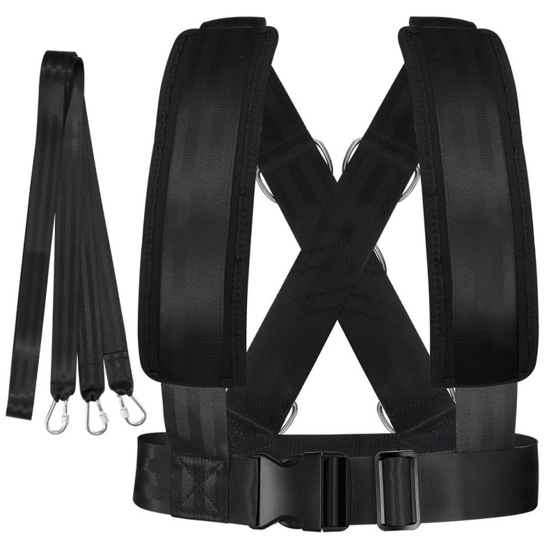 BESPORTBLE Adjustable Sled Harness - with Resistance Band for Strength