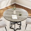 IDEALHOUSE Round Dining Table for 4, 38" Farmhouse Kitchen Table