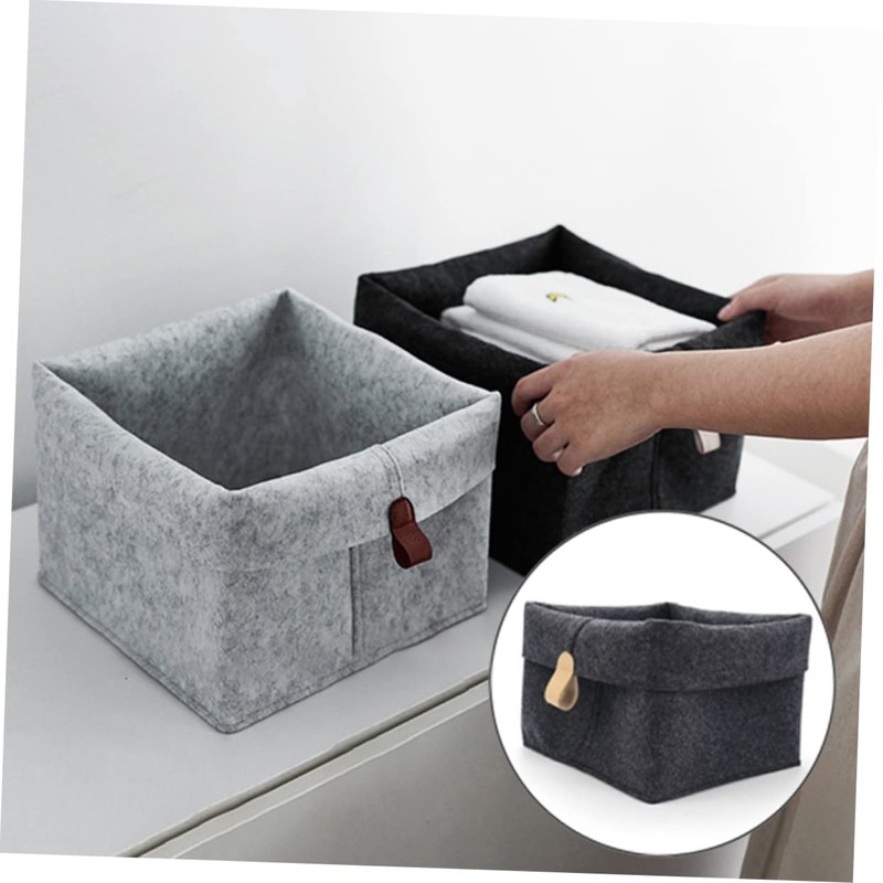 Hohopeti Felt Storage Basket for Organizing Clothes and Sundries Multifunctional