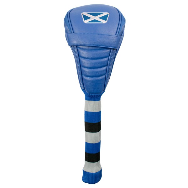 Asbri Golf Leatherette Scotland Driver Cover - Blue