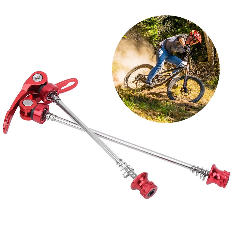 2Pcs Bicycle Wheel Hub Skewers Mountain Bike Road Bike Axle