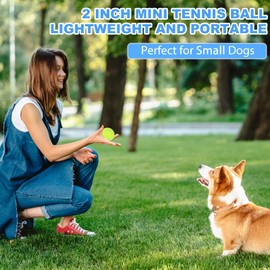 6Pcs Small Tennis Balls for Dogs, 2 Inch Mini Tennis Balls for Dogs, Dog Tennis Balls for Small Dogs, Small Dog Balls for Playing and Practice, Small Tennis Balls for Automatic Dog Ball Launcher