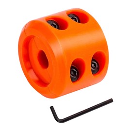 Perfk Winch Cable Hook Stopper,Rubber Winch Line Saver,Quick Easy Installation,Rubber Stopper for ATV UTV Synthetic Rope, orange