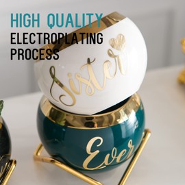 PeraBella Sisters Gifts from Sister, Sister Birthday Gifts, Birthday Gifts for Sister from Brother, Appreciation Gift for Sister, 3 Pieces Succulent Pots