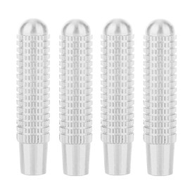 KIMISS 4 pieces car door lock pin knob cover fit for a b e cla gla glc glk class (carbon fibre) (silver), Red, silver (optional)