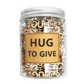 Jar of Hug to Give Funny Gag Gifts for Friend Friendship Coworkers Boss Mom Dad Sister Brother Husband Wife Boyfriend Girlfriend Him Her Men Women Unique Birthday Gifts White Elephant Gifts Ideas