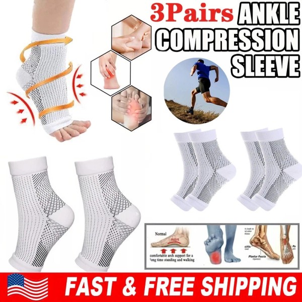 summer_home 3 Pairs Soothe Relieve Compression Socks Men Women Neuropathy