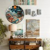 Industrial Style 12 Inch Large Glass Wall Clock with Rustic