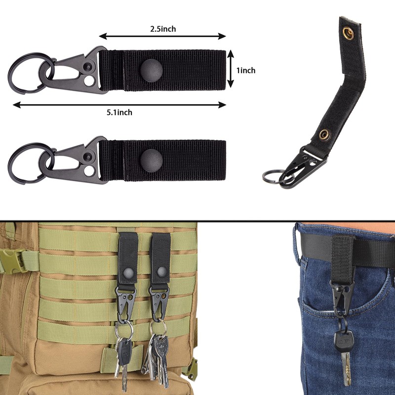 BOOSTEADY Pack of 36 Tactical Backpack Belt D-Ring Grimloc Locking