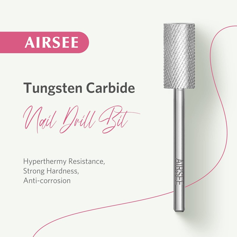 AIRSEE Tungsten Carbide Acrylic Nail Drill Bit Efile Electric File