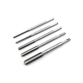 5 Piece Woodworking Taps Set, 10-32, ¼-20, 5/16-18, 3/8-16 and ½-13, 5” Overall, Universal Hex Shanks, Hardened Carbon Steel