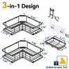 YASONIC Shower Caddy Corner, 3-Pack Adhesive Rustproof Stainless Steel Shower